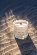 Aesthetic candle photo underwater